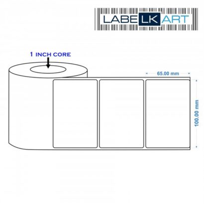 100x65mm 1up Chromo Label Roll