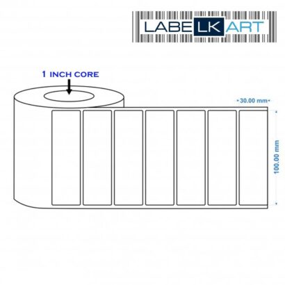 100x30mm 1up Chromo Label Roll