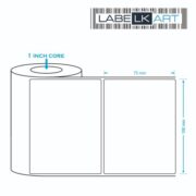 100x75mm 1up Direct Thermal Label Roll