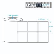 25x25mm 2up Chromo Label Roll