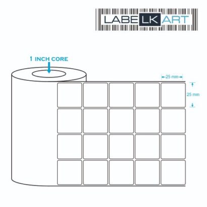 25x25mm 4up Chromo Label Roll