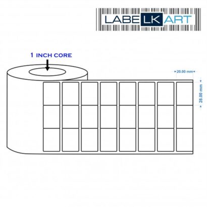 28x20mm 3up Chromo Label Roll