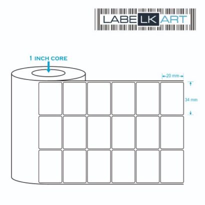 34x20mm 3up Chromo Label Roll