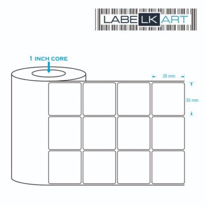 35x35mm 3up Chromo Label Roll