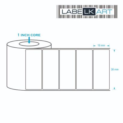 38x16mm 1up Chromo Label Roll