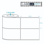 40x70mm 2up Chromo Label Roll