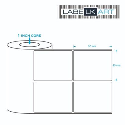 45x57mm 2up Chromo Label Roll