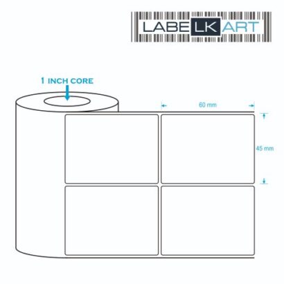 45x60mm 2up Chromo Label Roll