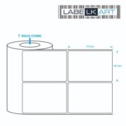 45x75mm 2up Chromo Label Roll