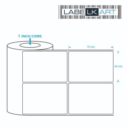 45x75mm 2up Chromo Label Roll