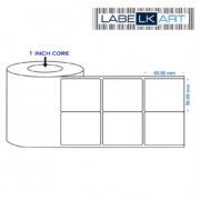 50x60mm 2up Chromo Label Roll