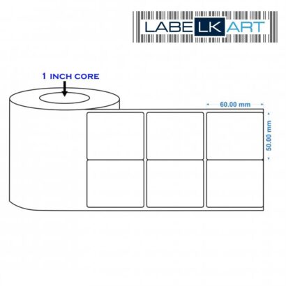50x60mm 2up Chromo Label Roll