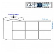 50x70mm 2up Chromo Label Roll