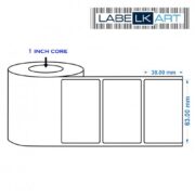 63x38mm 1up Chromo Label Roll