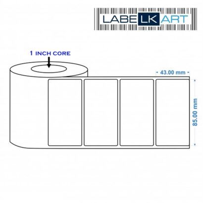 85x43mm 1up Chromo Label Roll