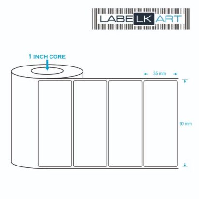90x35mm 1up Chromo Label Roll