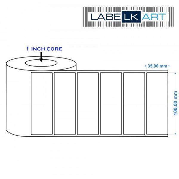 100x35mm 1up Chromo Label Roll