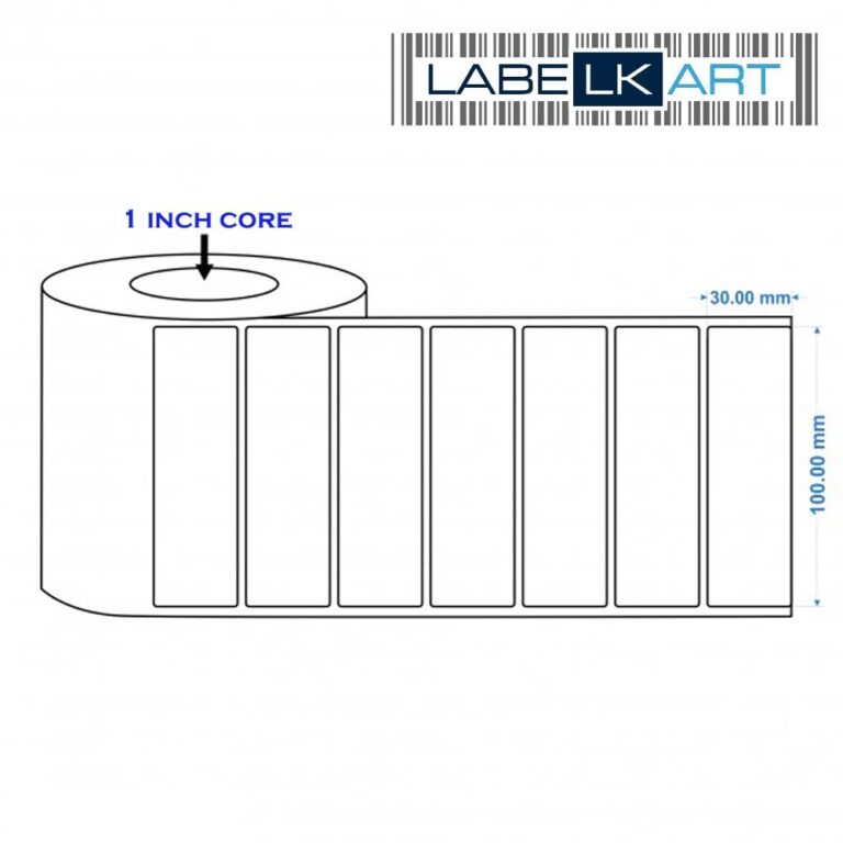 100x30mm 1up Chromo Label Roll
