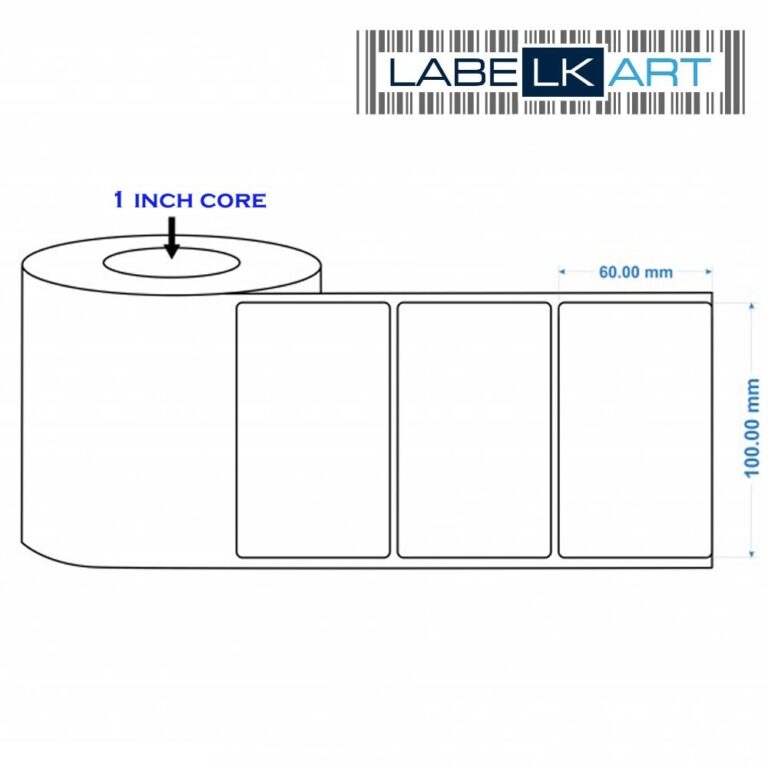 100x60mm 1up Chromo Label Roll