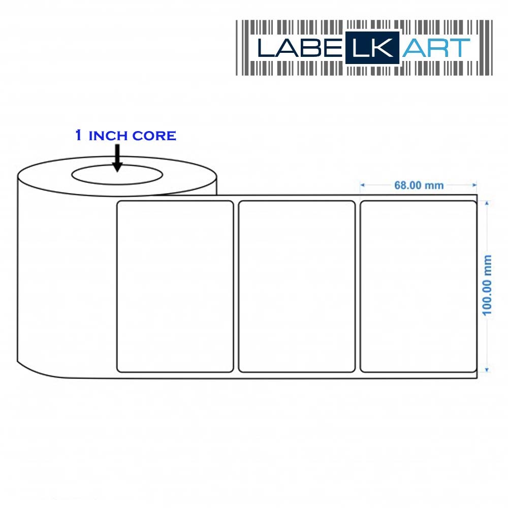 100x68mm 1up Chromo Label Roll