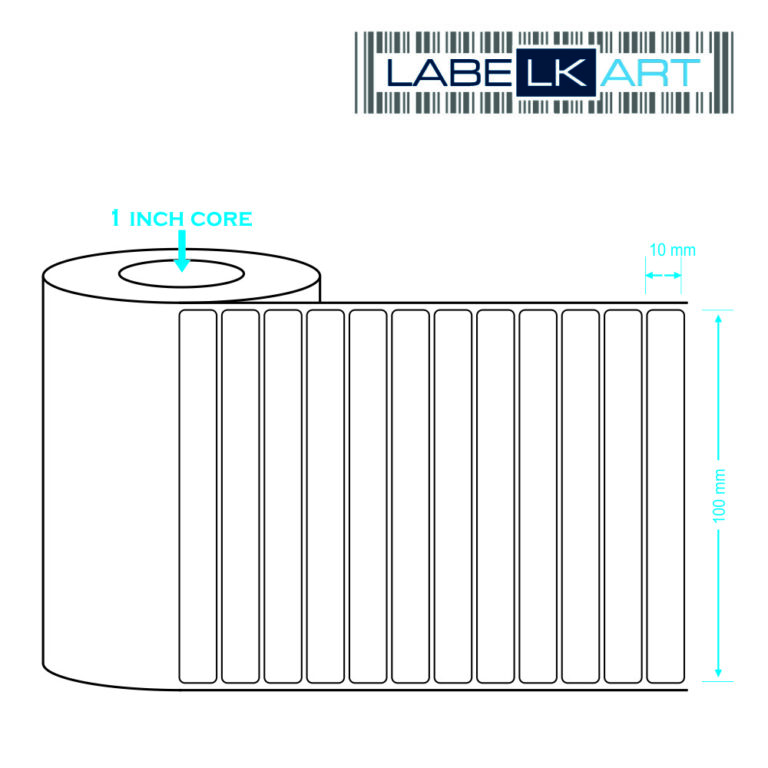 100x10mm 1up Chromo Label Roll