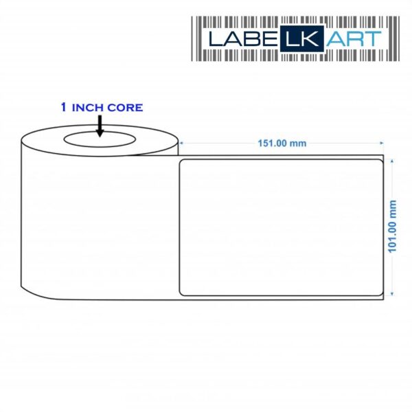 101x151mm 1up Chromo Label Roll