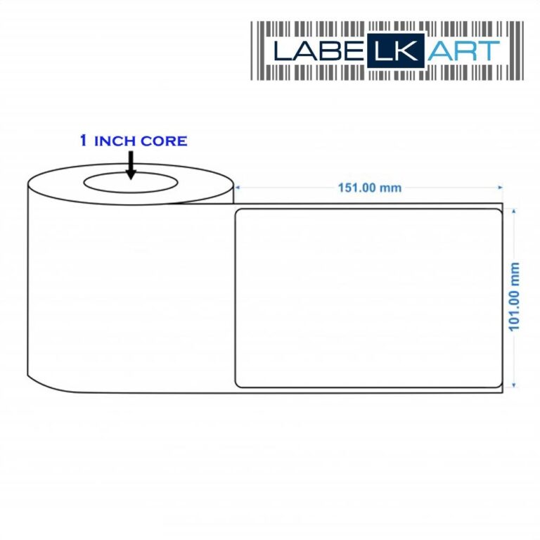 101x151mm 1up Chromo Label Roll