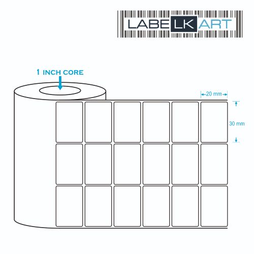 20x30mm 3up Chromo Label Roll