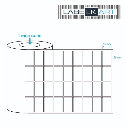 20x15mm 4up Chromo Label Roll