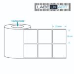 25x25mm 2up Chromo Label Roll