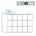 30x25mm 3up Chromo Label Roll