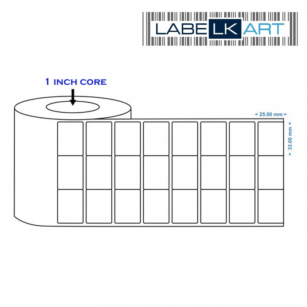 33x25mm 3up Chromo Label Roll