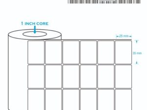 35x25mm 3up Chromo Label Roll