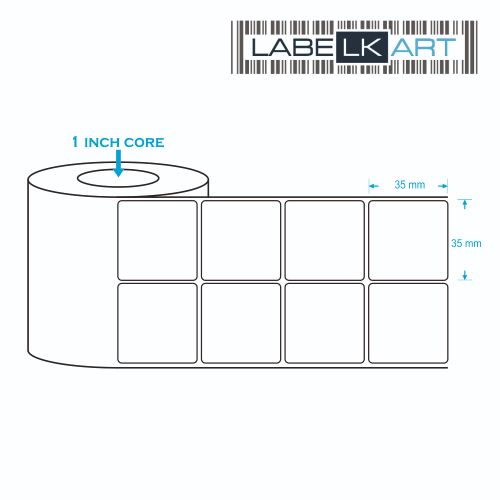 35x35mm 2up Chromo Label Roll