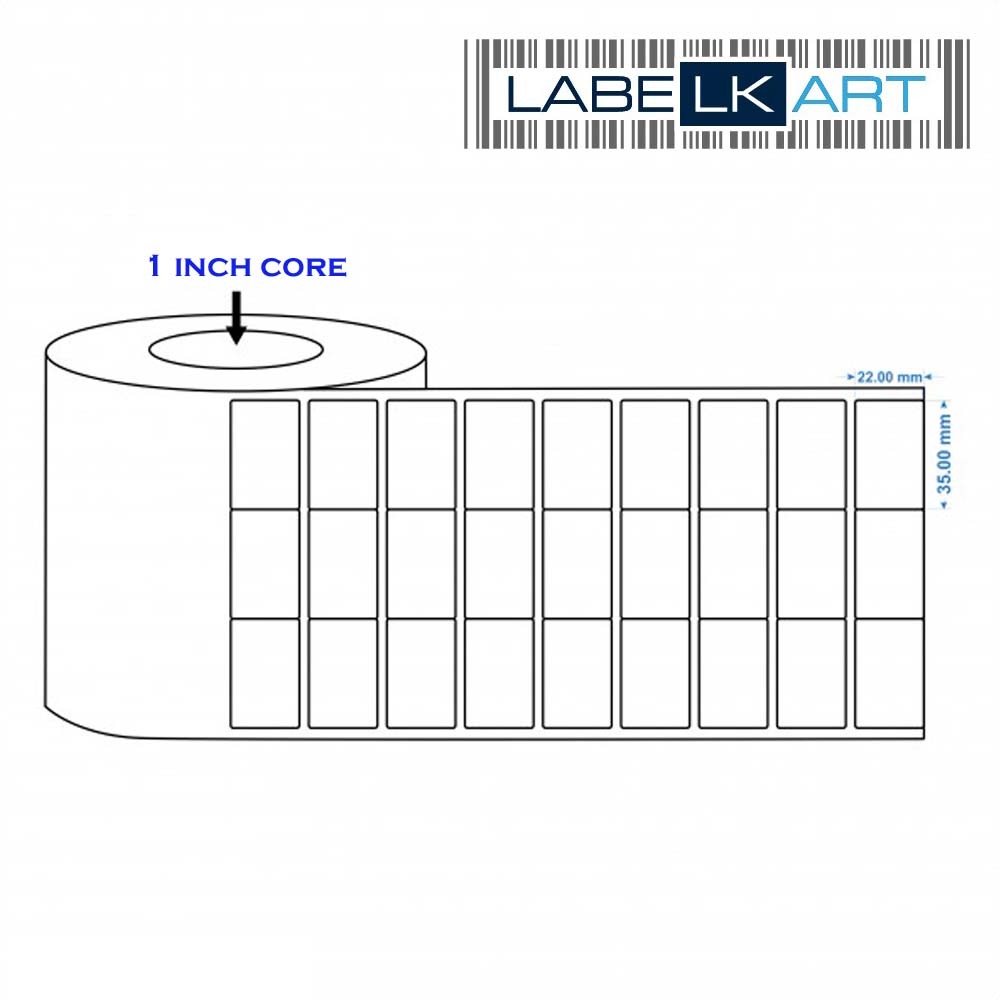 35x22mm 3up Chromo Label Roll