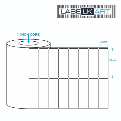 38x12mm 2up Chromo Label Roll