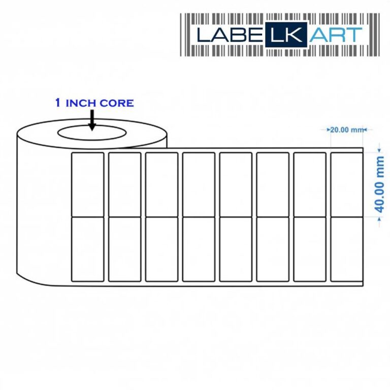 40x20mm 2up Chromo Label Roll