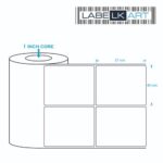 45x57mm 2up Chromo Label Roll