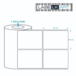 45x60mm 2up Chromo Label Roll