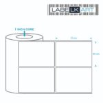 45x75mm 2up Chromo Label Roll