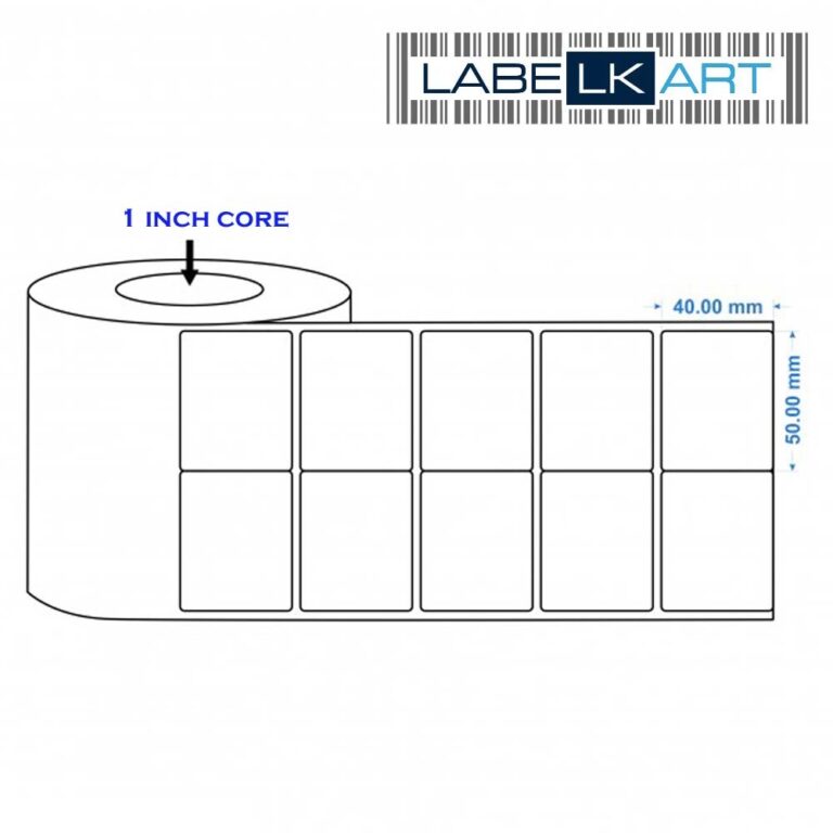 50x40mm 2up Chromo Label Roll