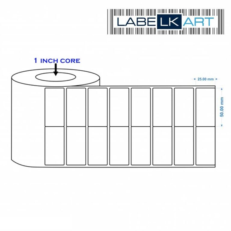 50x25mm 2up Chromo Label Roll