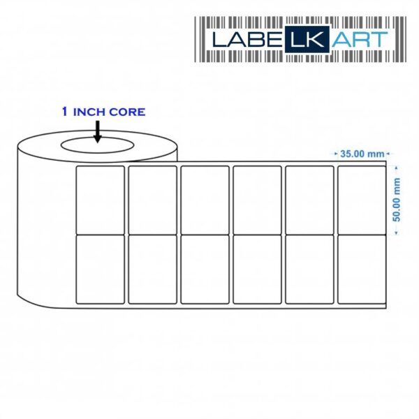 50x35mm 2up Chromo Label Roll