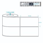 50x100mm 2up Chromo Label Roll