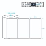 70x40mm 1up Chromo Label Roll