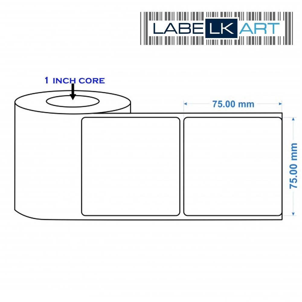 75x75mm 1up Chromo Label Roll