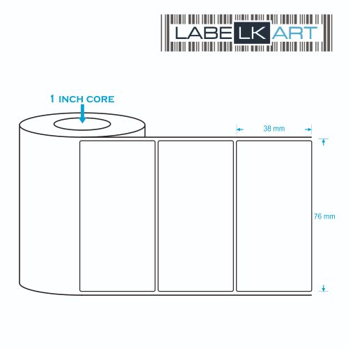 76x38mm 1up Chromo Label Roll