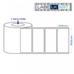 80x38mm 1up Chromo Label Roll