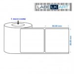 80x80mm 1up Chromo Label Roll