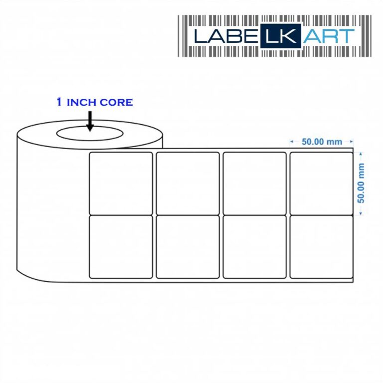 50X50mm 2UP Polyester Label